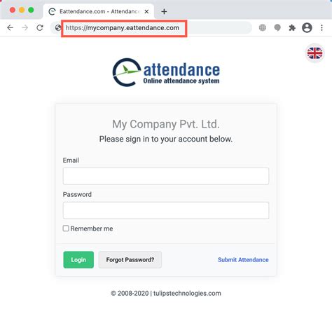 Attendance System — Login .